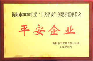 2021年6月，金杯電纜被評(píng)為衡陽(yáng)市2020年度”十大平安“創(chuàng)建示范單位之”平安企業(yè)“1.jpg