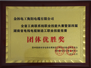 全省工商聯(lián)系統(tǒng)職業(yè)技能大賽暨第四屆湖南省電線(xiàn)電纜制造工職業(yè)技能競(jìng)賽團(tuán)體優(yōu)勝獎(jiǎng).jpg